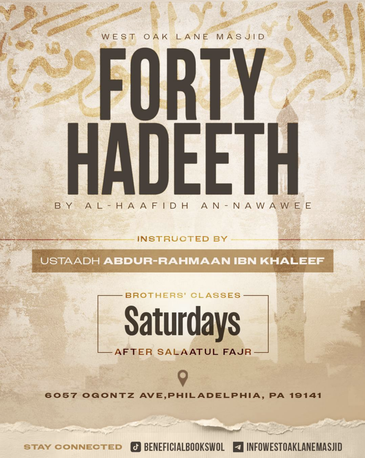 Forty Hadeeth of An-Nawawi flyer