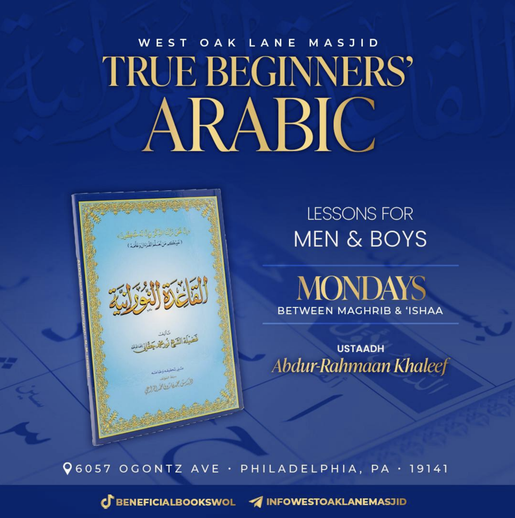 True Beginners Arabic flyer